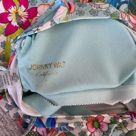 Johnny Was DREAMER Tankini Swim Top Size Small Colorful Floral Adjustable - Picture 6 of 8